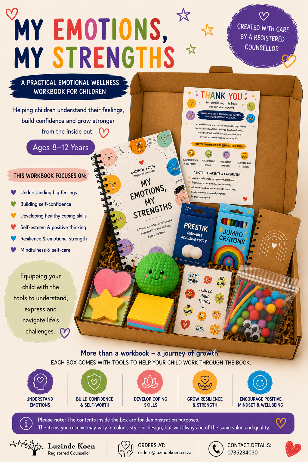 OliveRoots emotional support toolkit for children aged 8 to 12 Box